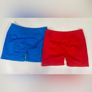 2 scrunch butt booty shorts size Medium.  Similar to Aurola. NWOT never worn.